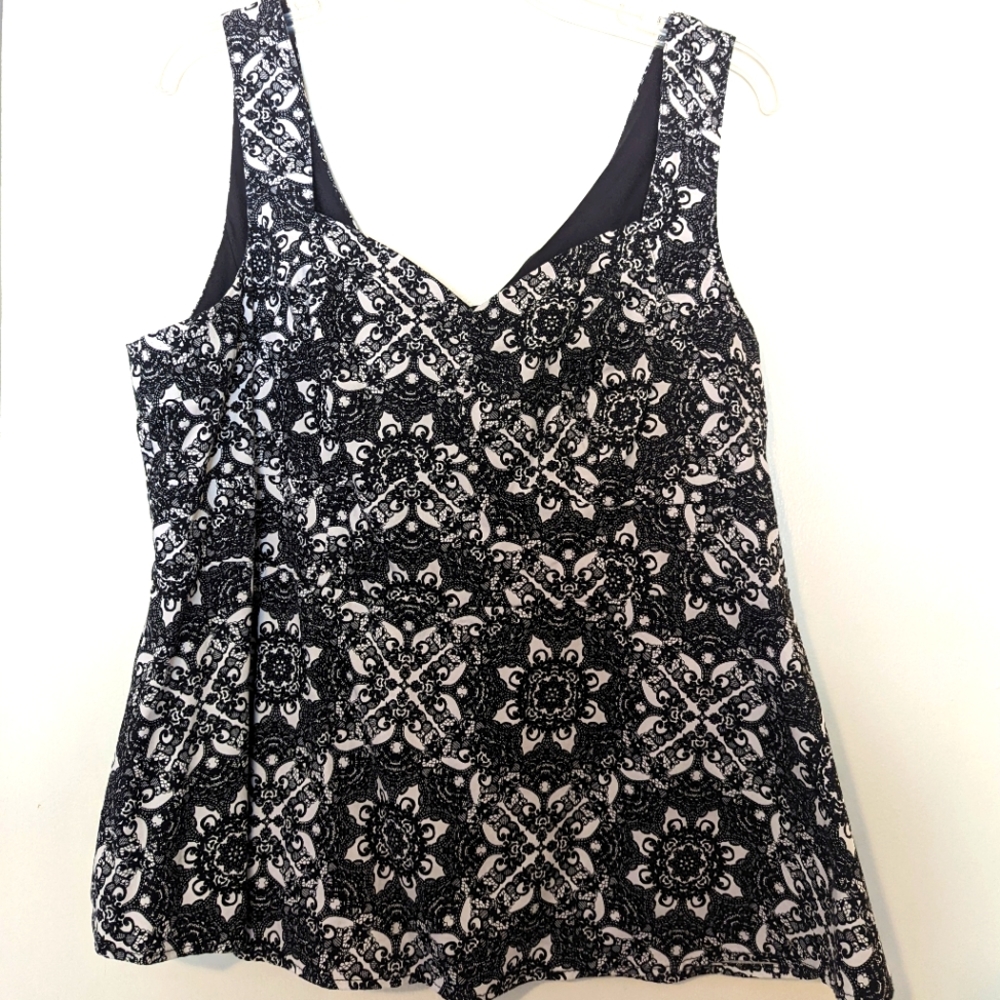 Black & White Peplum Top